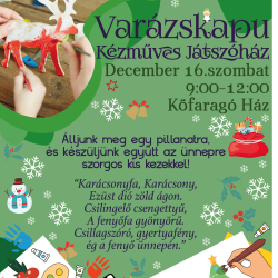 Városkapu Karácsonyi kézműves játszóház