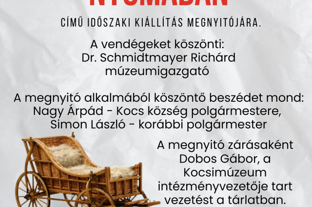 A kocsik nyomában c. kiállítás megnyitó