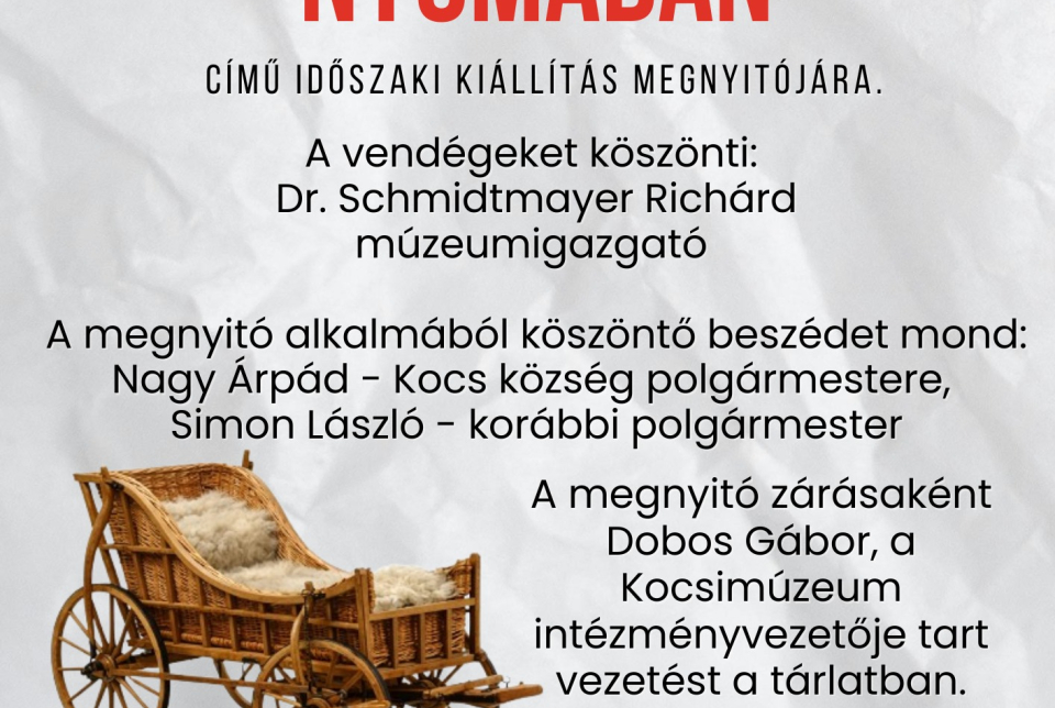 A kocsik nyomában c. kiállítás megnyitó