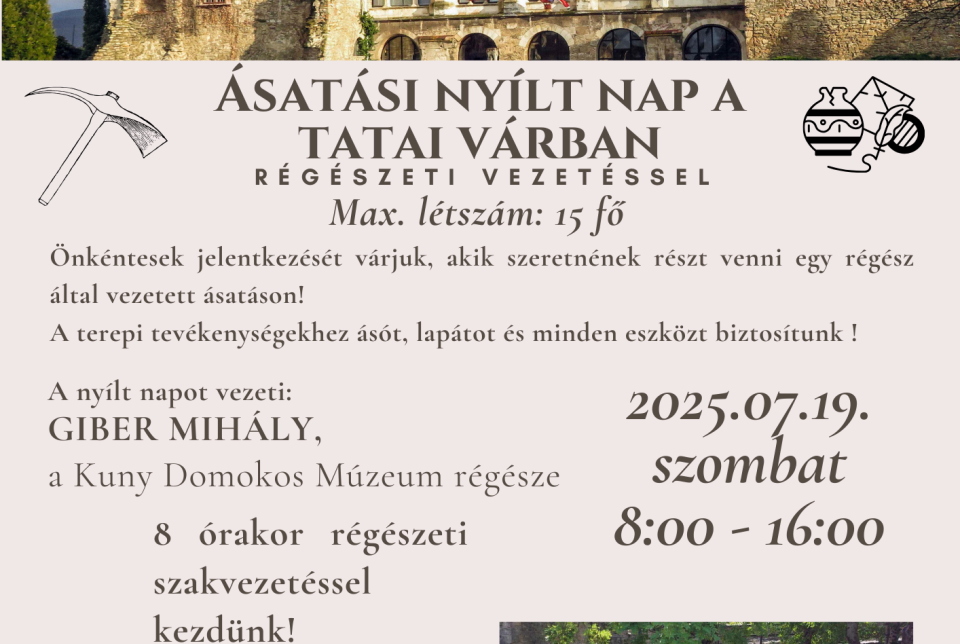 Ásatási nyílt nap a Tatai várban